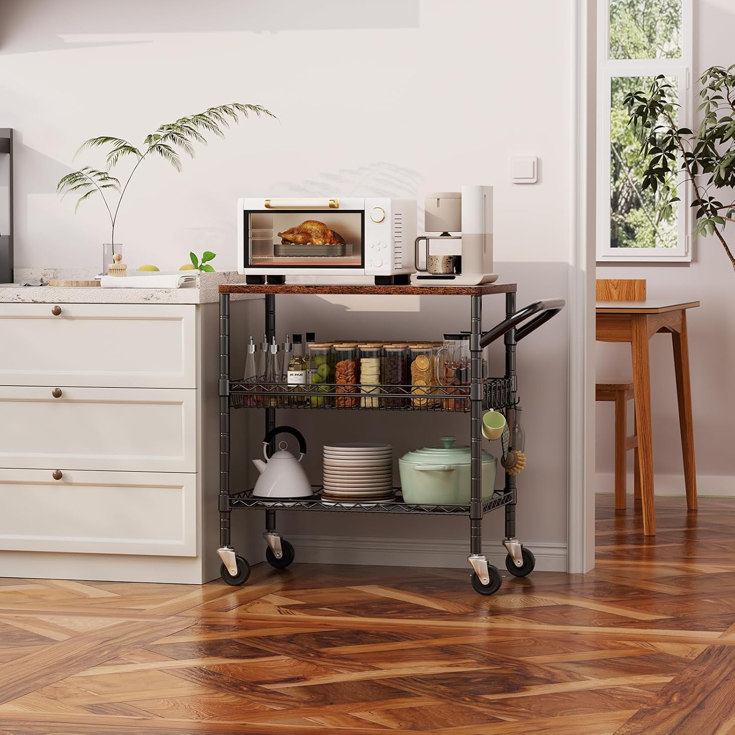 Heavy-Duty 3-Tier Rolling Util - Commercial Kitchen Images recensie en prijs